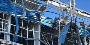 Атака БПЛА рф на Суми 21 квітня – пошкоджено легкоатлетичний манеж держуніверситету