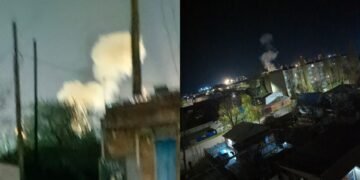 Краснодарський край РФ атакували дрони: спалахнула пожежа у районі морського порту (відео)