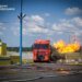 Російський дрон атакував АЗС на півдні Одещини, загорівся газовоз