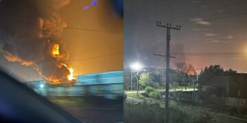 Палають резервуари: дрони уразили великий НПЗ у Краснодарському краю РФ (фото, відео)