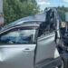 Кросовер затиснуло між двома вантажівками у ДТП поблизу Львова
