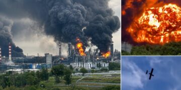 Українські дрони прорвали ППО Москви і вдруге за тиждень ударили по НПЗ: відео