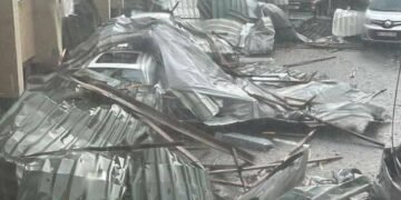 Перші наслідки  страшного буревію у Львові: зірвало дах з Шевченківської районної адміністрації, дерево впало на тролейбус, – ФОТО, ВІДЕО