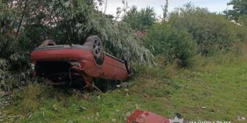 Троє травмованих у ДТП на Львівщині: автомобіль опинився у кюветі