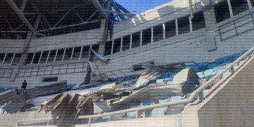 З'явились перші кадри після атаки на стадіон "Чорноморець", запланований на завтра матч УПЛ – перенесли
