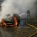 На Львівщині під час руху загорівся Volkswagen Golf: водій встиг вийти з авто, – ФОТО