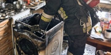 У Львові під час пожежі в квартирі рятувальники вивели людей із задимленого під’їзду: троє котів загинули