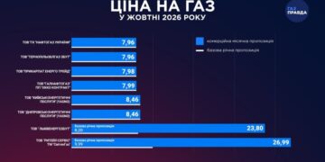Тарифи на газ у жовтні: скільки коштує куб у кожного з восьми постачальників