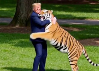 Обіймається з тигром: Трамп потрапив у скандал через ШІ-відео після трагедії у Британії